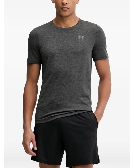 Under Armour Gray Vanish Elite Seamless Logo-Print Short-Sleeve T-Shirt for men