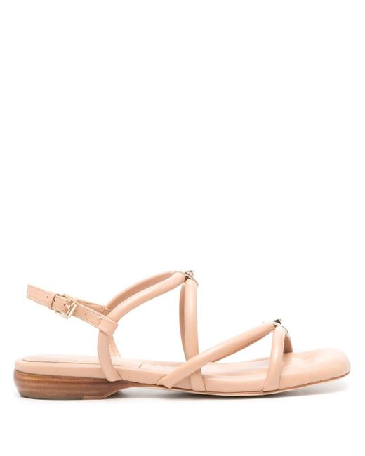 Ash Pink Ruby Leather Sandals
