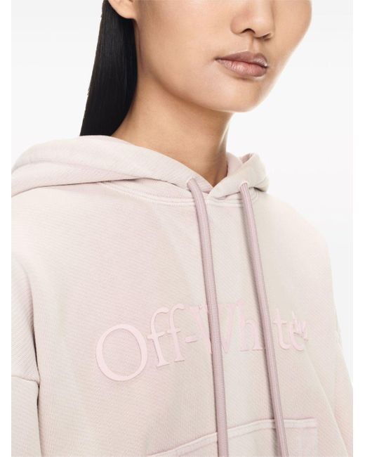 Off-White c/o Virgil Abloh Pink Laundry Logo-embroidered Cotton Hoosie