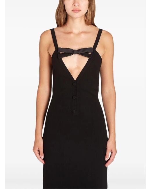 Giambattista Valli カットアウト ロングドレス Black