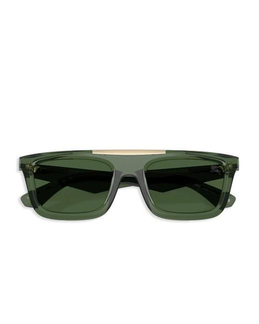 Burberry Green Rectangle-Frame Sunglasses for men