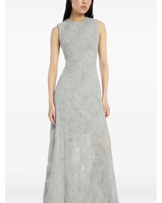 ROTATE BIRGER CHRISTENSEN White Floral-Pattern Maxi Dress