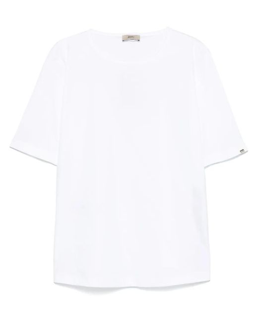 Camiseta De Algodón Herno de color White