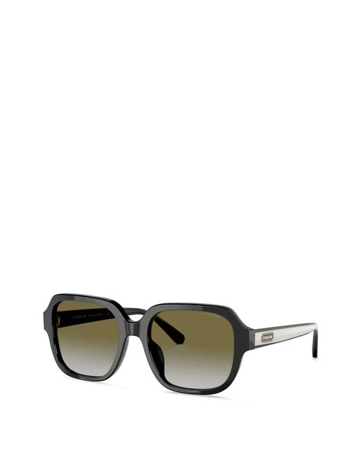 COACH Green Square Frame Logo Sunglasses