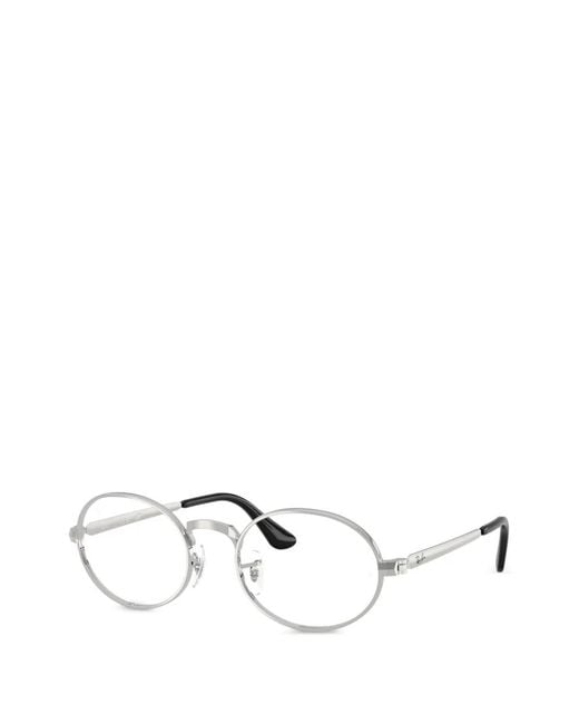 Ray-Ban White Round-Frame Glasses