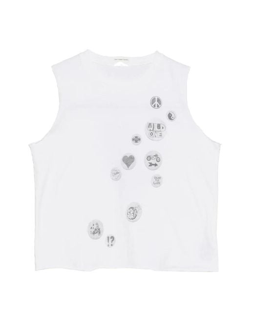 Mother Blue Graphic-Print Sleeveless Top