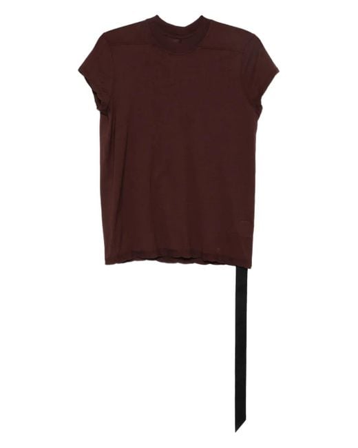 Rick Owens Brown Strap-Detail Short-Sleeve T-Shirt