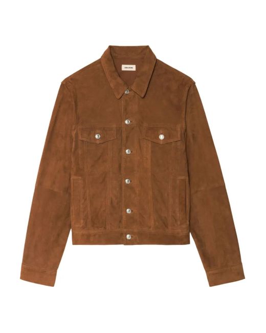 Zadig & Voltaire Jacke aus Wildleder in Brown für Herren