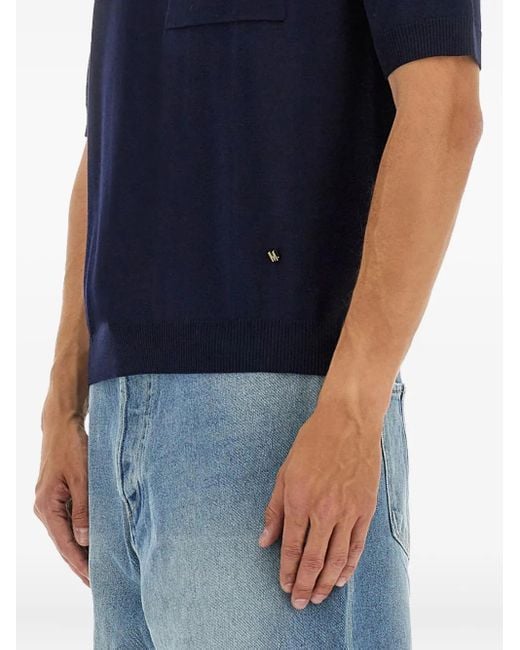 Moschino Blue Patch-pocket T-shirt for men