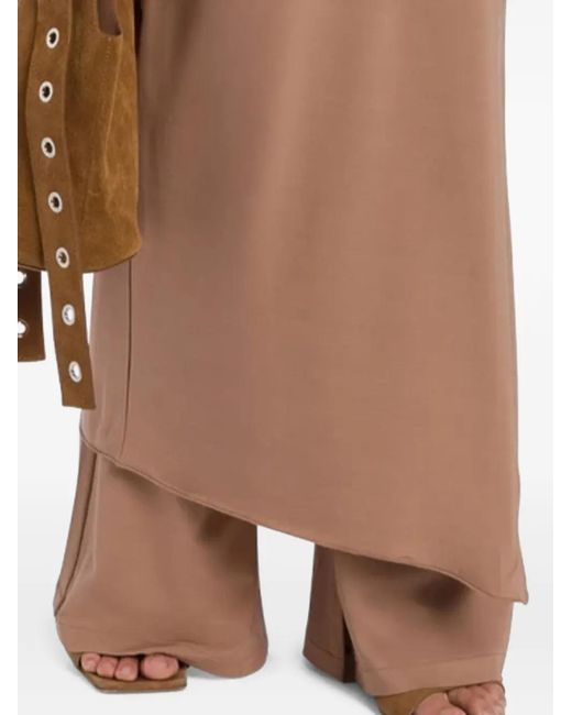 Dondup White Side-Slit Dress
