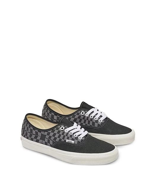 Vans White Check-Pattern Sneakers