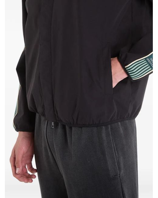 EA7 Black Veste Rayée À Patch Logo for men