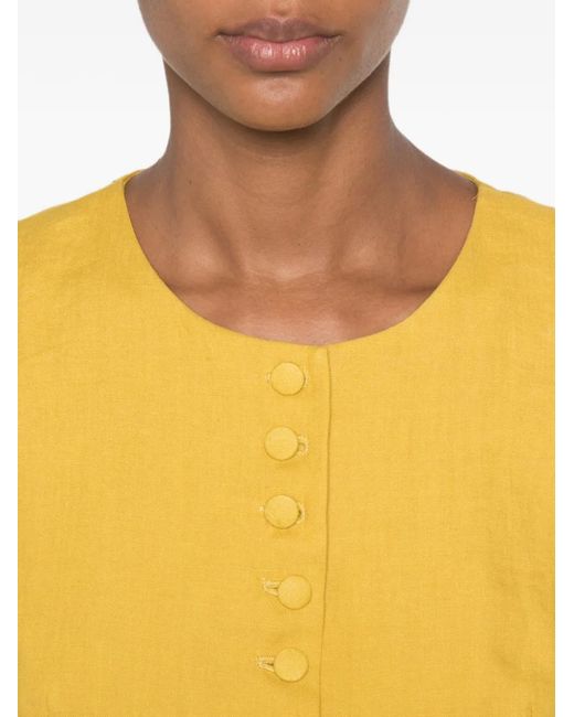 Chaleco Con Botones ViCOLO de color Yellow