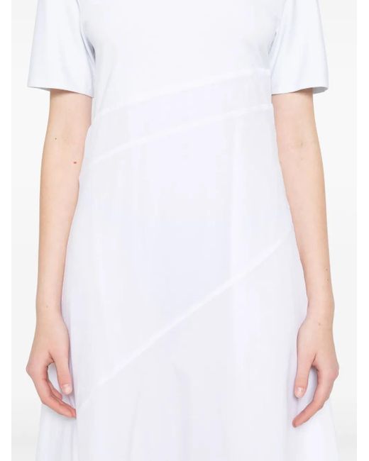 Add White Panelled Maxi Dress