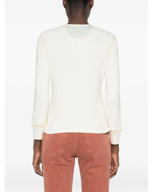 Top De Canalé Chloé de color White