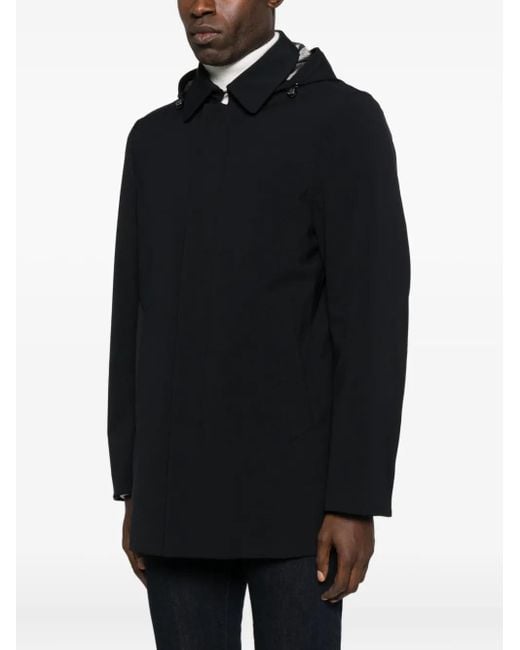 Montecore Black Hooded Buttoned Jacket for men