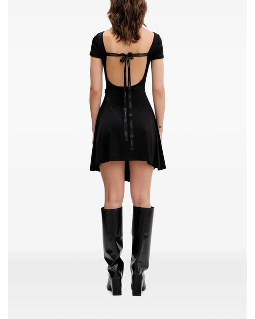 Vetements Black Open-Back Bow-Detail Mini Dress