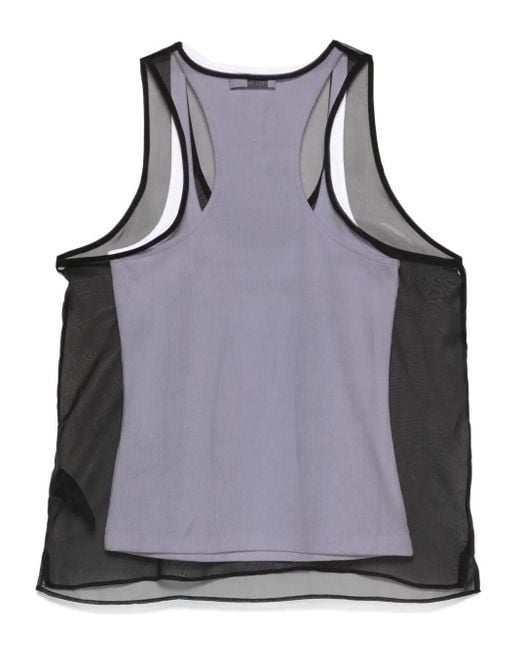 Patrizia Pepe Gray Double-Layer Top
