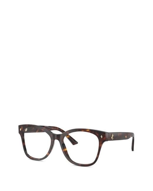 Jimmy Choo Black Round-Frame Glasses