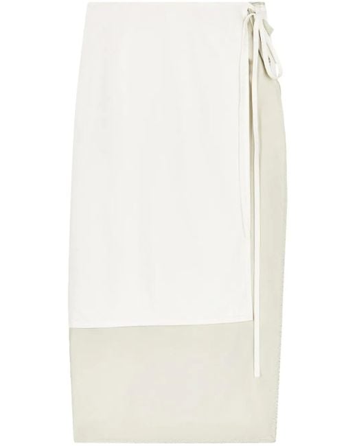 Dries Van Noten デニム ラップスカート White