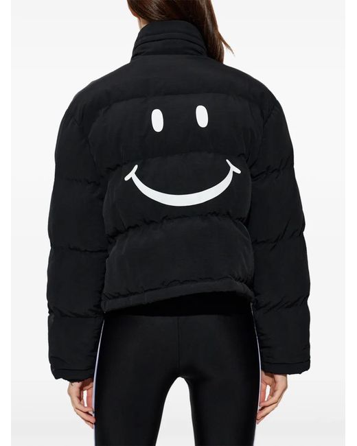 Moschino Black Logo-Print Padded Jacket