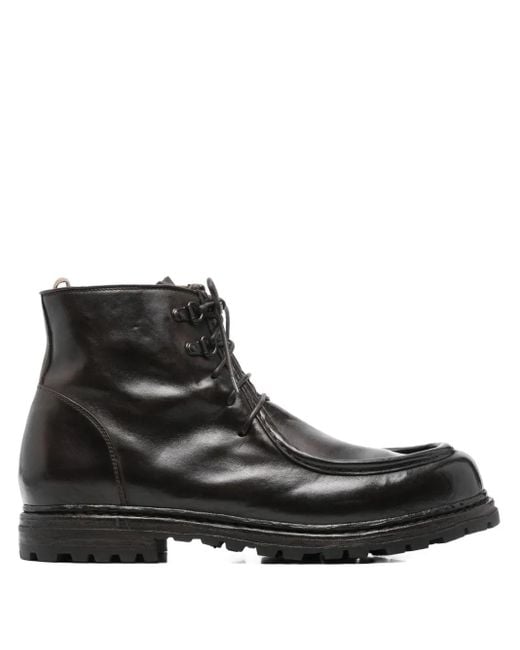 Officine Creative Black 'Volcov' Lace Up Boot for men