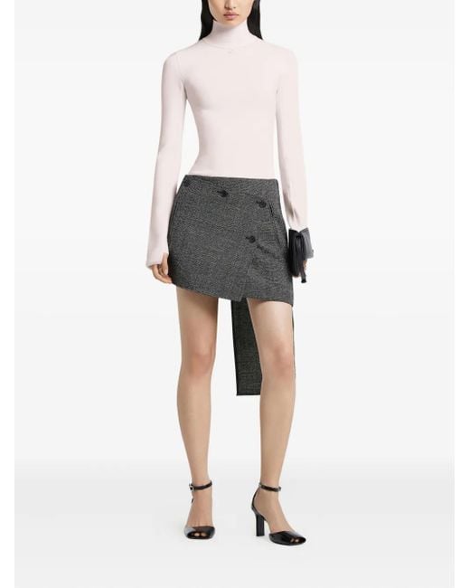 Courreges White Mock-Neck Interlock Sweater
