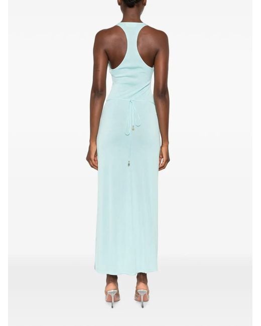 Asta Resort Blue Lila Wrap Maxi Dress