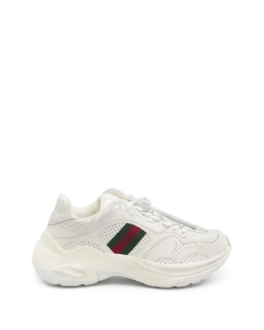 Gucci White 2.0 Striped Sneakers