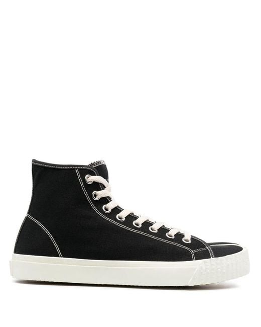 Maison Margiela Black Tabi Canvas Sneakers for men