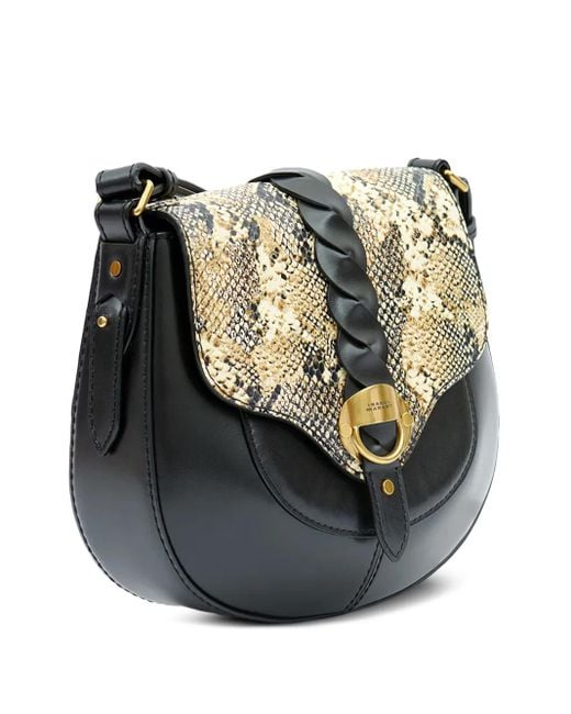 Bandolera Altay pequeña con efecto de piel de serpiente Isabel Marant de color White