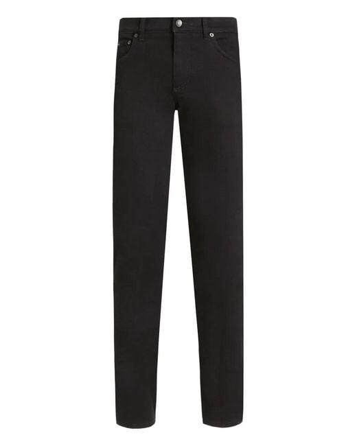 Dolce & Gabbana Black Slim-Fit Stretch Cotton Jeans for men