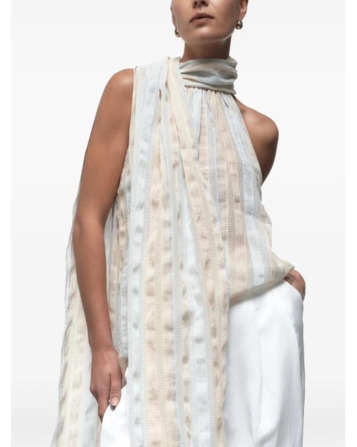 CAYET White Nia Scarf Top