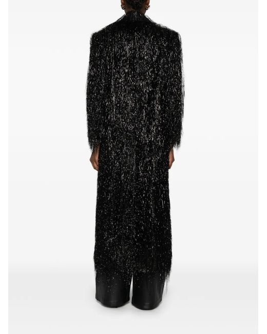 MEDEA Black Loose-Threads Coat