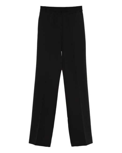 ERMANNO FIRENZE Black Elasticated-Waist Trousers