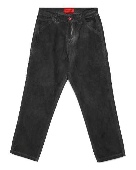 Vision Of Super Black Logo-Patch Jeans for men