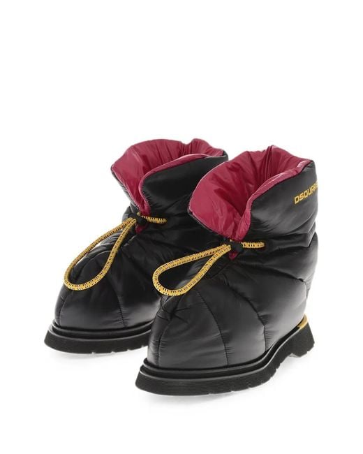 DSquared² Black Padded Ankle Boots for men