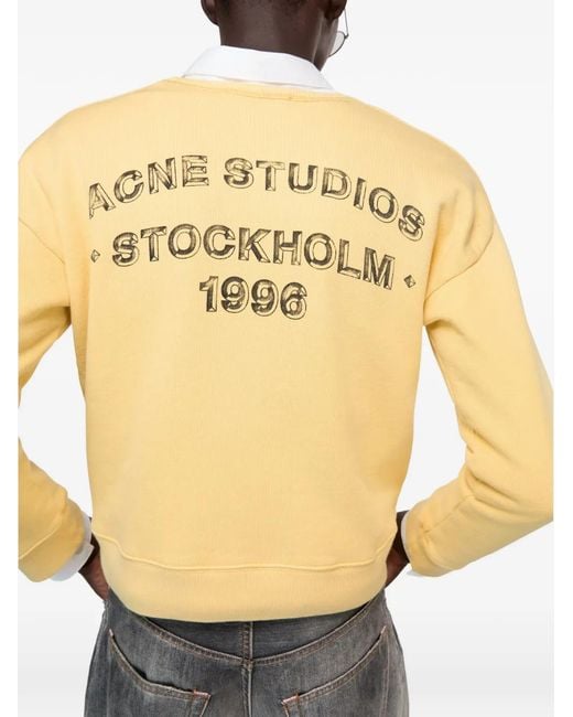 Acne Natural Sprayed Logo Sweatshirt
