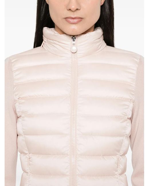 Moncler Natural Zip-Up Puffer Jacket