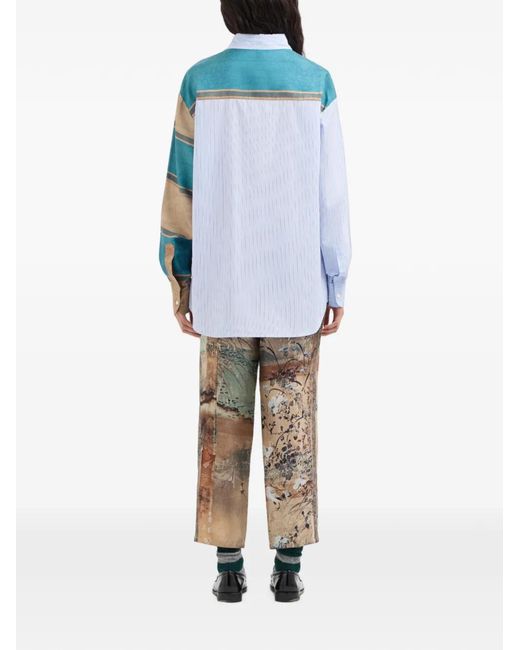 Pierre Louis Mascia Blue Alomhi Striped Shirt