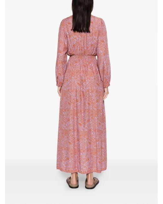 Natalie Martin Pink April Buttoned Floral Shangri Dress