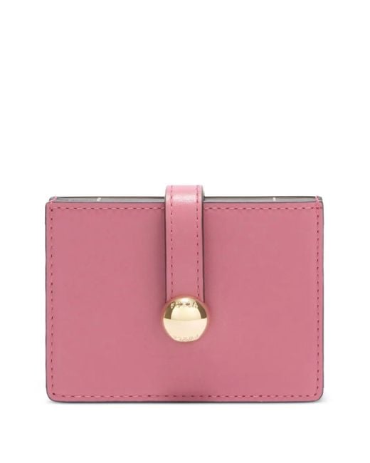 Furla Pink Leather Strap Cardholder
