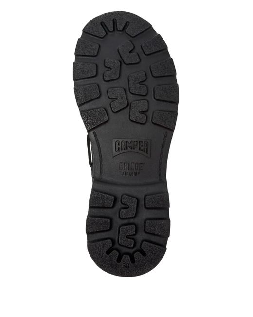 Camper Black Loafer Mit Schnürdetail