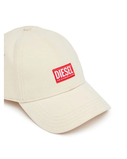 DIESEL Natural Baseball Cap With Logo Patch for men