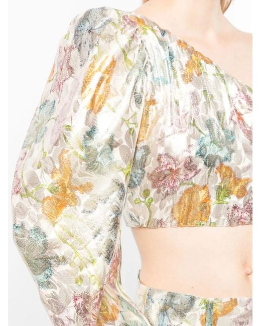 Hayley Menzies Multicolor Shimmering Bonita Silk Jacquard Top