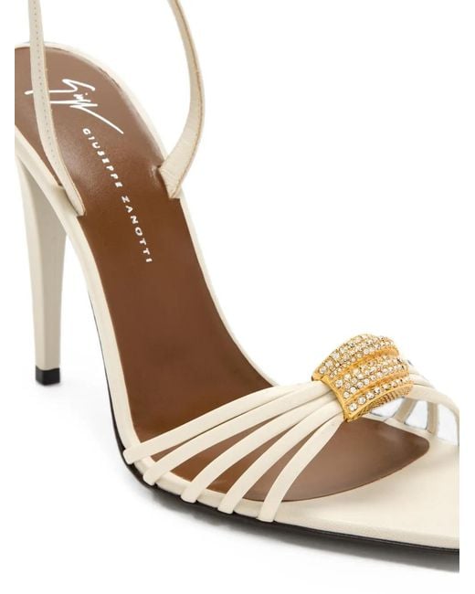 Giuseppe Zanotti White Sunset Crystal-Embellished Sandals