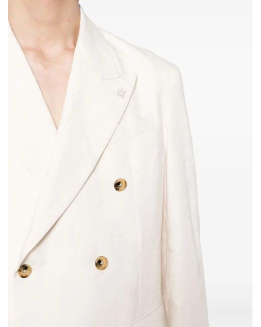 Amiri Natural Linen-Cotton Blend Blazer for men