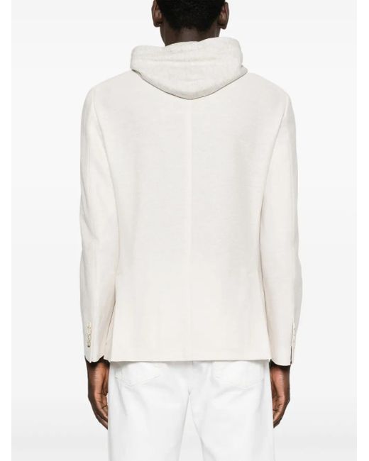 Eleventy White Layered Blazer for men
