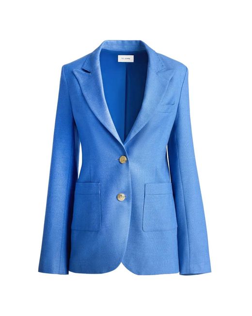 St. John Blue Long Sleeve Suiting Jacket