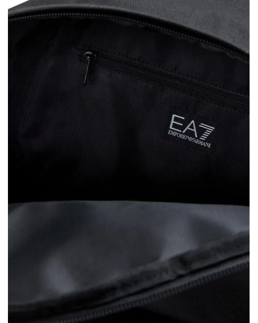 EA7 Black Logo-Detail Backpack